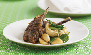 Rosemary Lamb Cutlets with Roasted Fennel & Spinach