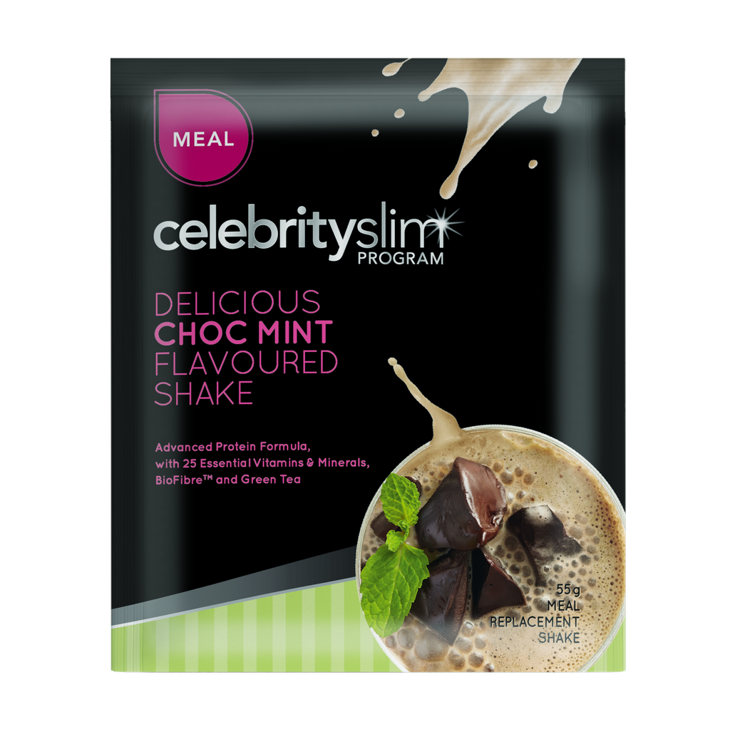 12Pack Choc Mint Meal Replacement Shakes Celebrity Slim