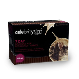 A box of Celebrity Slim 7 Day Delicious Meal Replacement Shake Chocolate