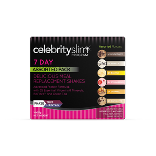 A box of Celebrity Slim 7-Day Assorted Pack from the front