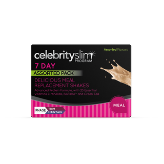 A box of Celebrity Slim 7-Day Assorted Pack from the top