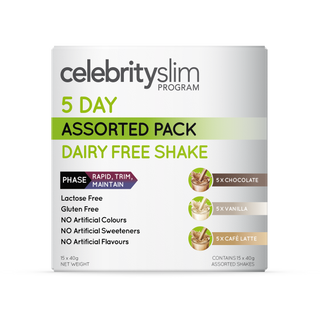CelebritySlim lactose free diet shakes - assorted front view