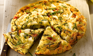 Goat's Cheese & Red Onion Frittata