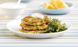 Zucchini Fritters with Rocket